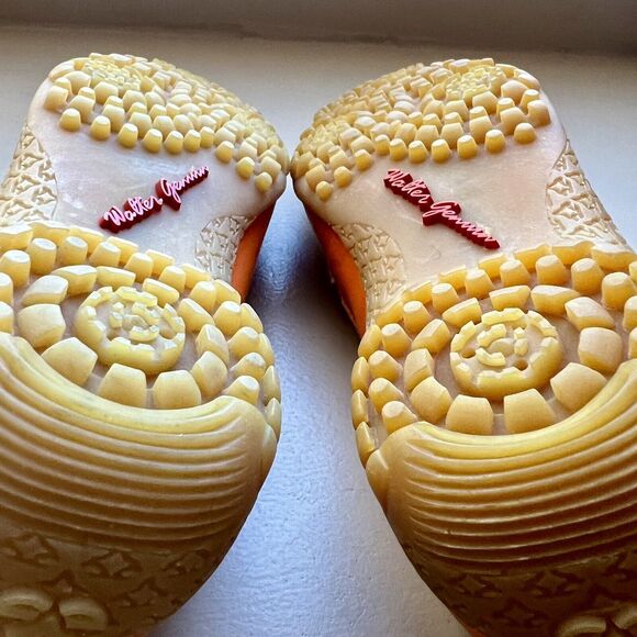 Walter Genuin Orange Leather Penny Loafer Golf Shoes Women EU 36.5 US 6 - 6.5 - Picture 15 of 16